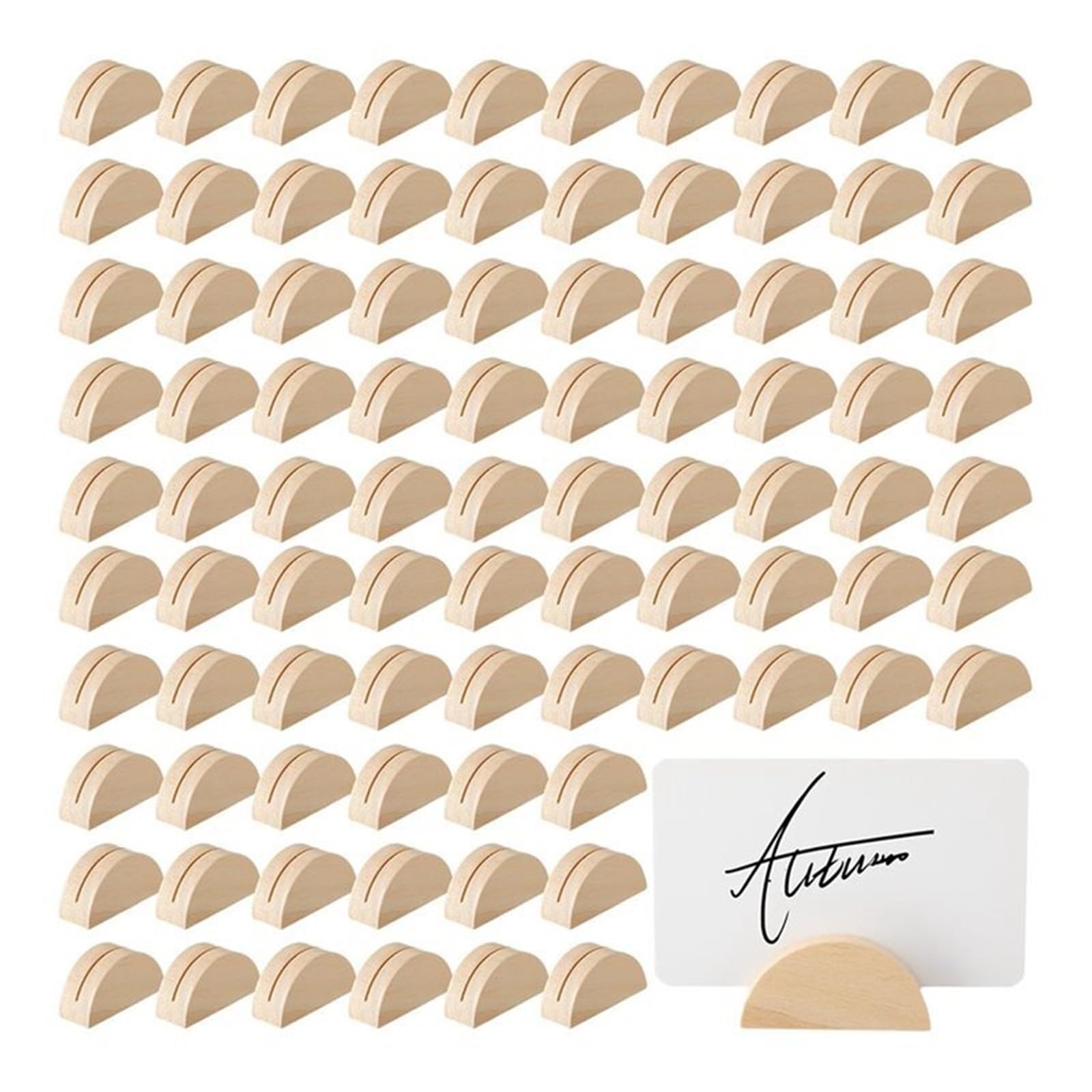 100PCS Platzkartenhalter Holz Nummer Steht Innen for Büro Tag Foto Menü Clips Hochzeit Tisch Name Halter Party für Hochzeiten, Partys und Bankette