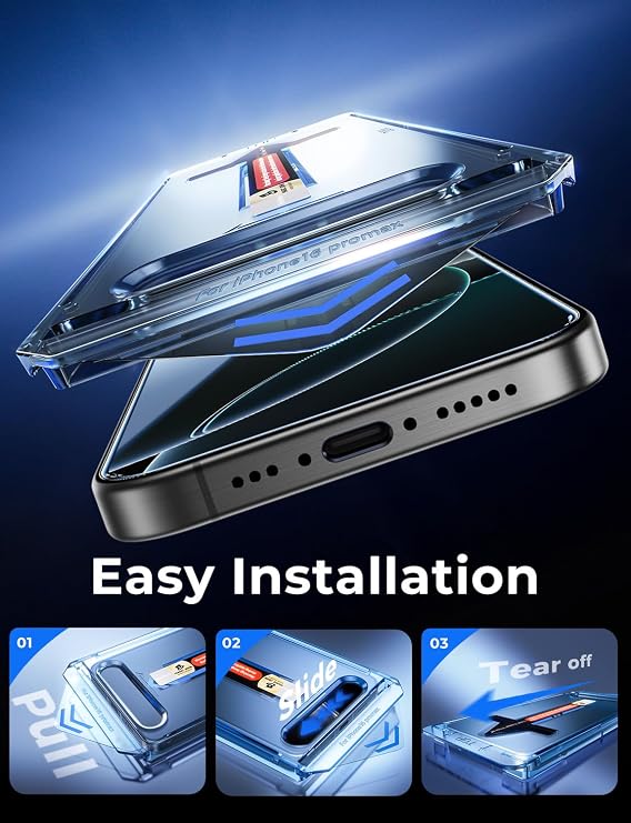 MAGIC JOHN 2 Pack for iPhone 16 Pro Max Screen Protector