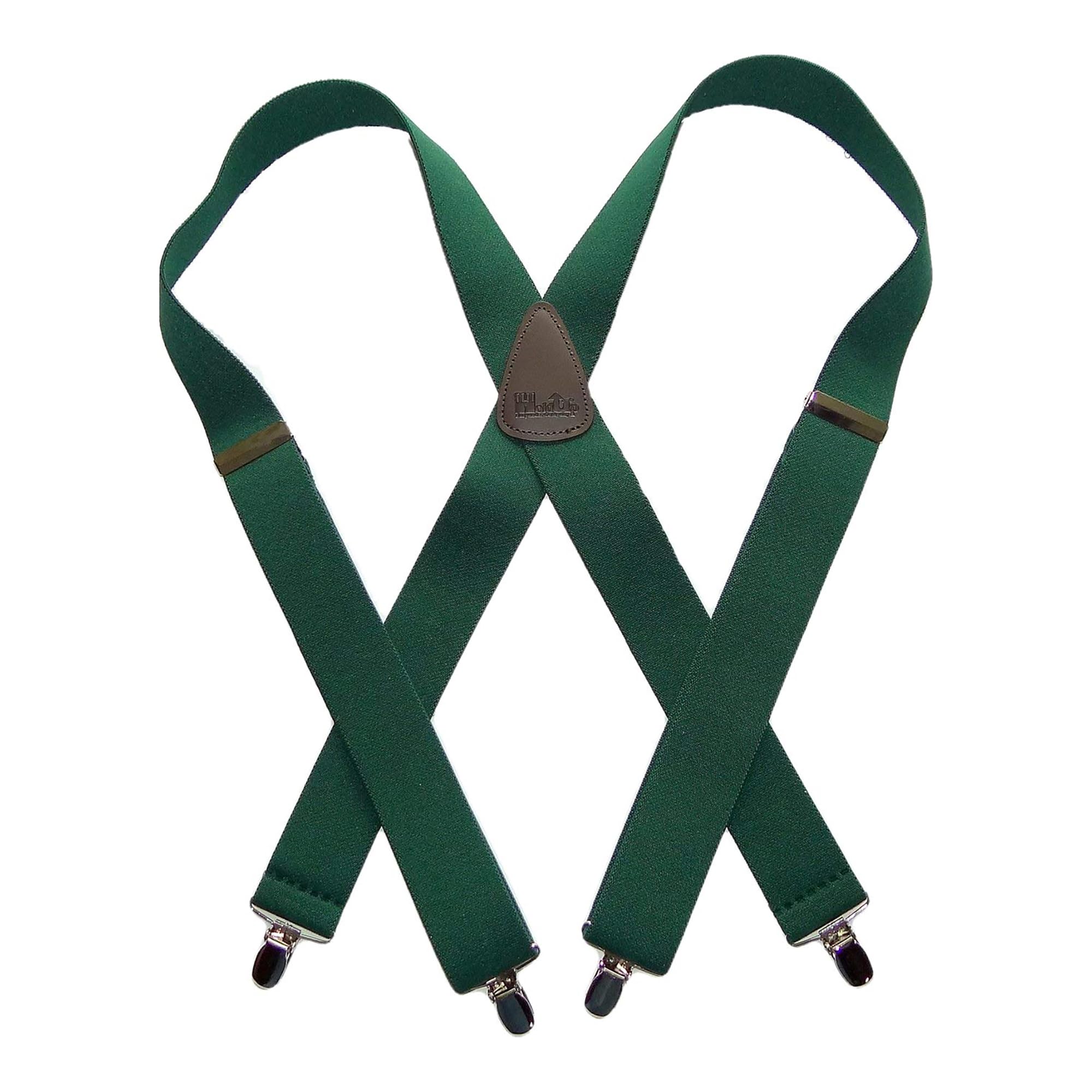 Hold-Up Classic Series 1 1/2 Inch Wide X-Back Suspenders with No-Slip Clips