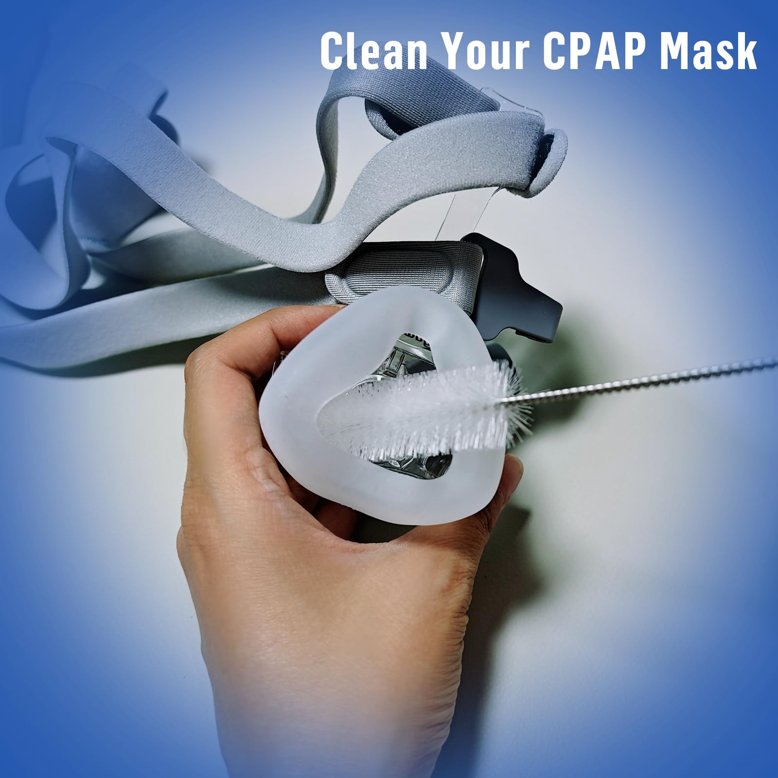 Brosse De Nettoyage CPAP 8 En 1 - Pour Tuyaux Et Masques, Diamètres 15mm Et 19mm, Flexible, Acier Inoxydable