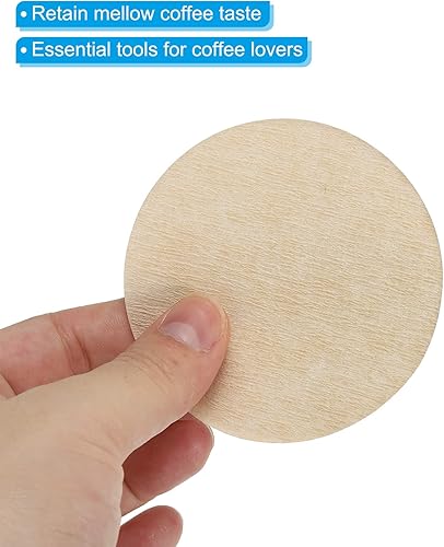 Miniatura 4 de PATIKIL Moca Pot - Filtro de papel desechable redondo marrón de 2.68 pulgadas de diámetro exterior para máquina de café expreso, cafetería, oficina,
