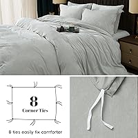 Vista 53 de PHF - Juego de funda de edredón de terciopelo auténtico tamaño individual, juego de funda de edredón ultra suave y transpirable de 2 piezas