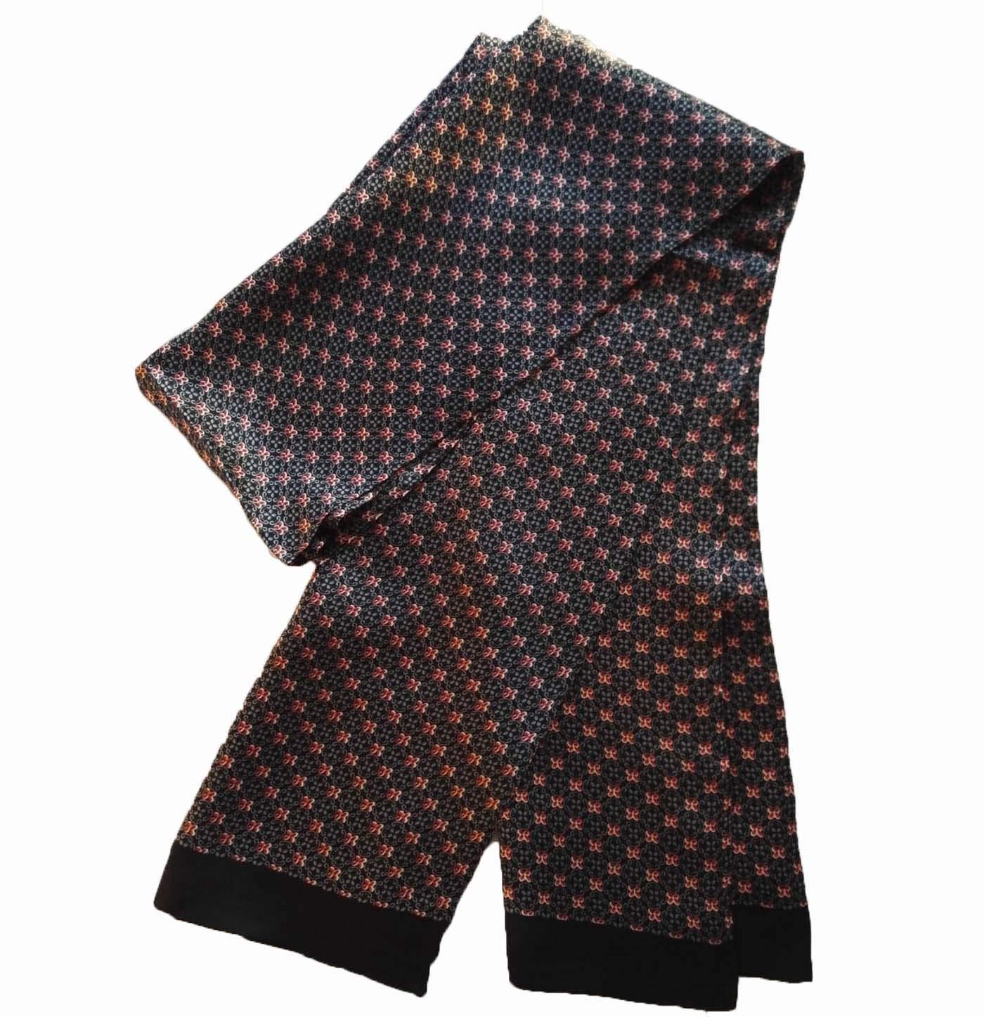Men's 100 Silk Scarf Double Layers Fashion Neckerchief Formal Casual