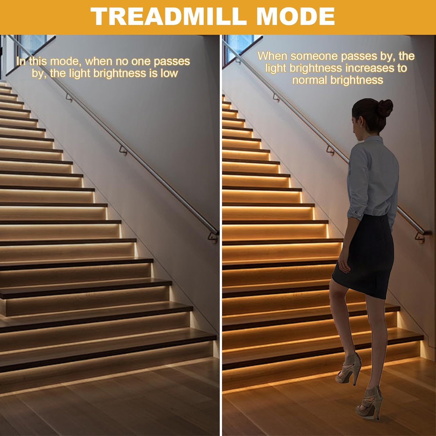 32 Channel Motion Sensor LED Stair Controller Automatic Staircase Lighting Controller Short Circuit Proof Stairway Step Light Controller Adjustable Brightness for Indoor Under Stair Lighting