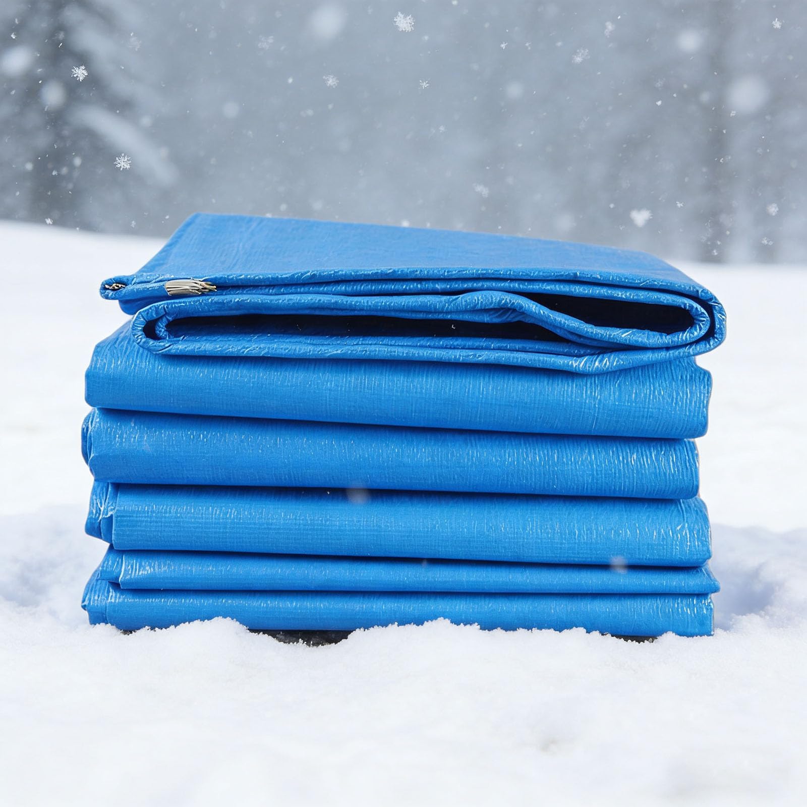Lona Impermeable Exterior 250 x 250 cm Resistente a Los Rayos UV Lona de Construcción Varios Tamaños Distintos a Elegir para Terrazas Muebles Leña Jardín Piscina Coche, Azul