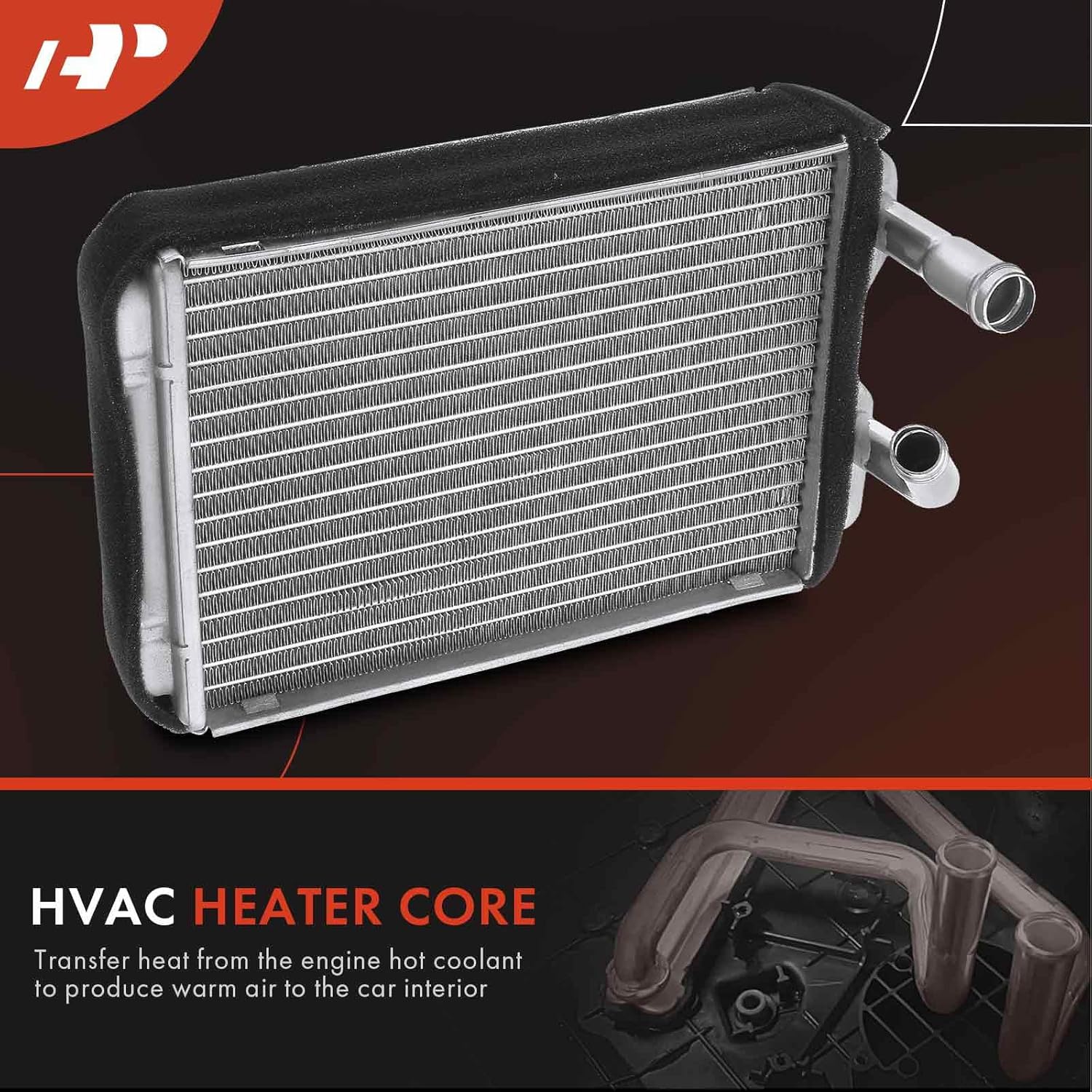A-Premium HVAC Heater Core Compatible with Chevrolet Chevelle 1968-1972, El Camino Monte Carlo & Buick Skylark Special & GMC Sprint & Oldsmobile Custom Cruiser & Pontiac Bonneville