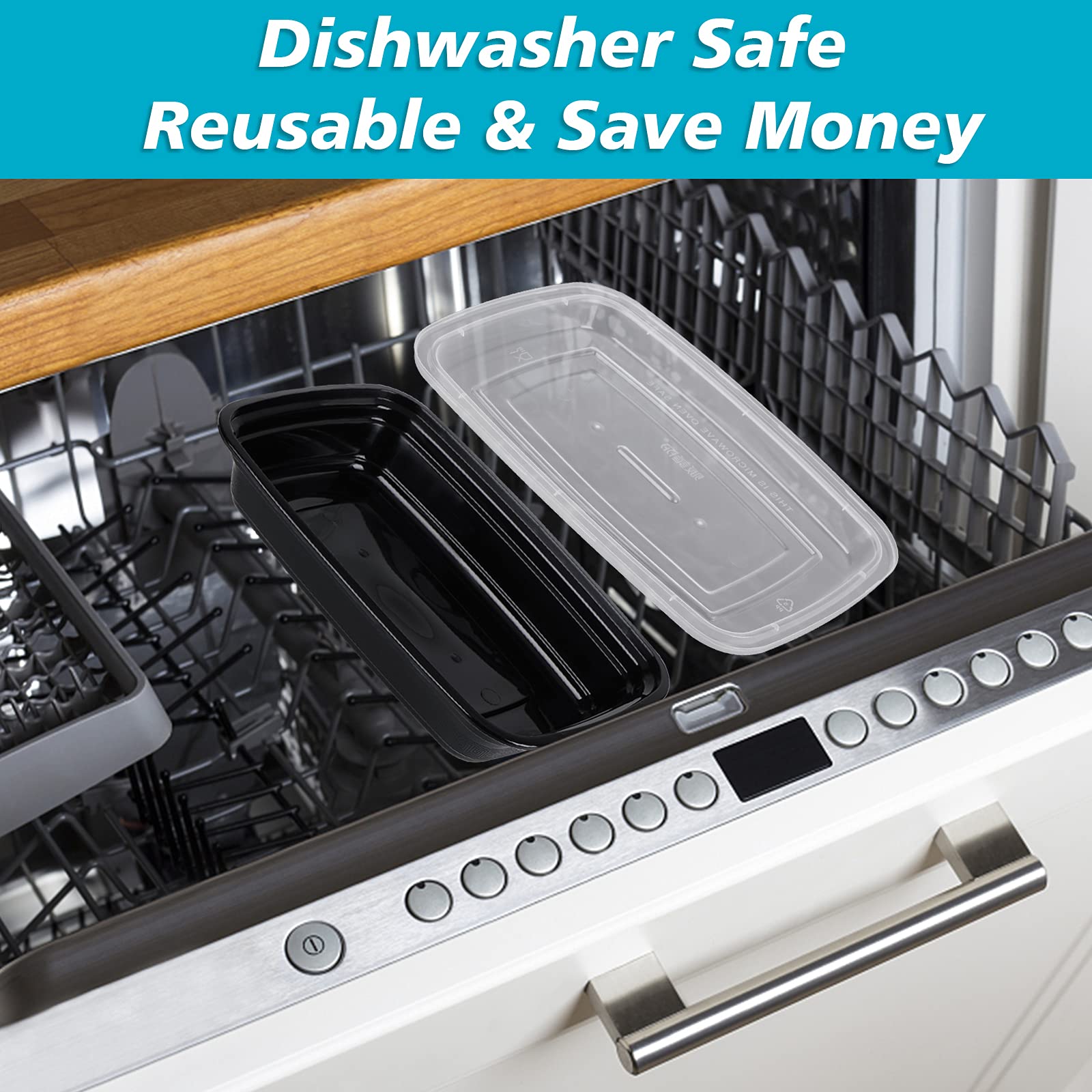 Buy Meal Prep Container, 26 oz [50 Pack]Single 1 Compartment Food Meal