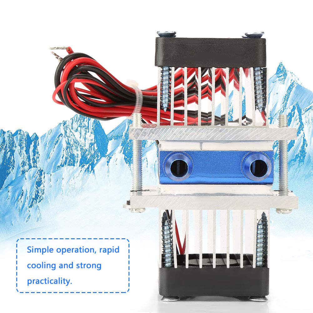 Refroidisseur Thermoélectrique Peltier DC 12V Système de Réfrigération Semi-Conducteur DIY Module de Refroidissement pour Petit Espace