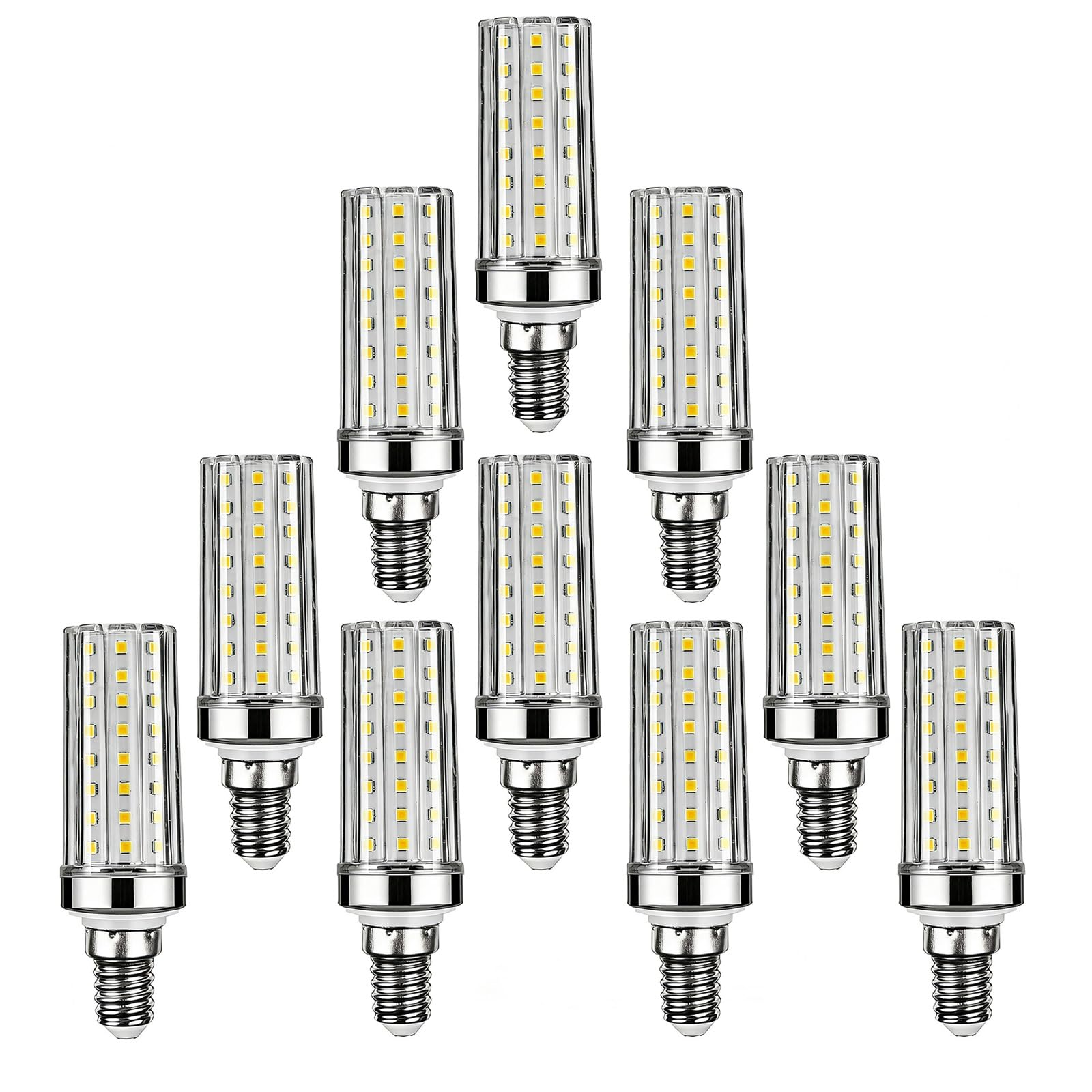 Lampadine LED E14 20W Non Dimmerabile Equivalente 200W Risparmio Energetico Senza Sfarfallio per Lampadari Plafoniere Lampade da Tavolo Uso Interno Casa e Ufficio(Natural White 4000K,10 Pack)