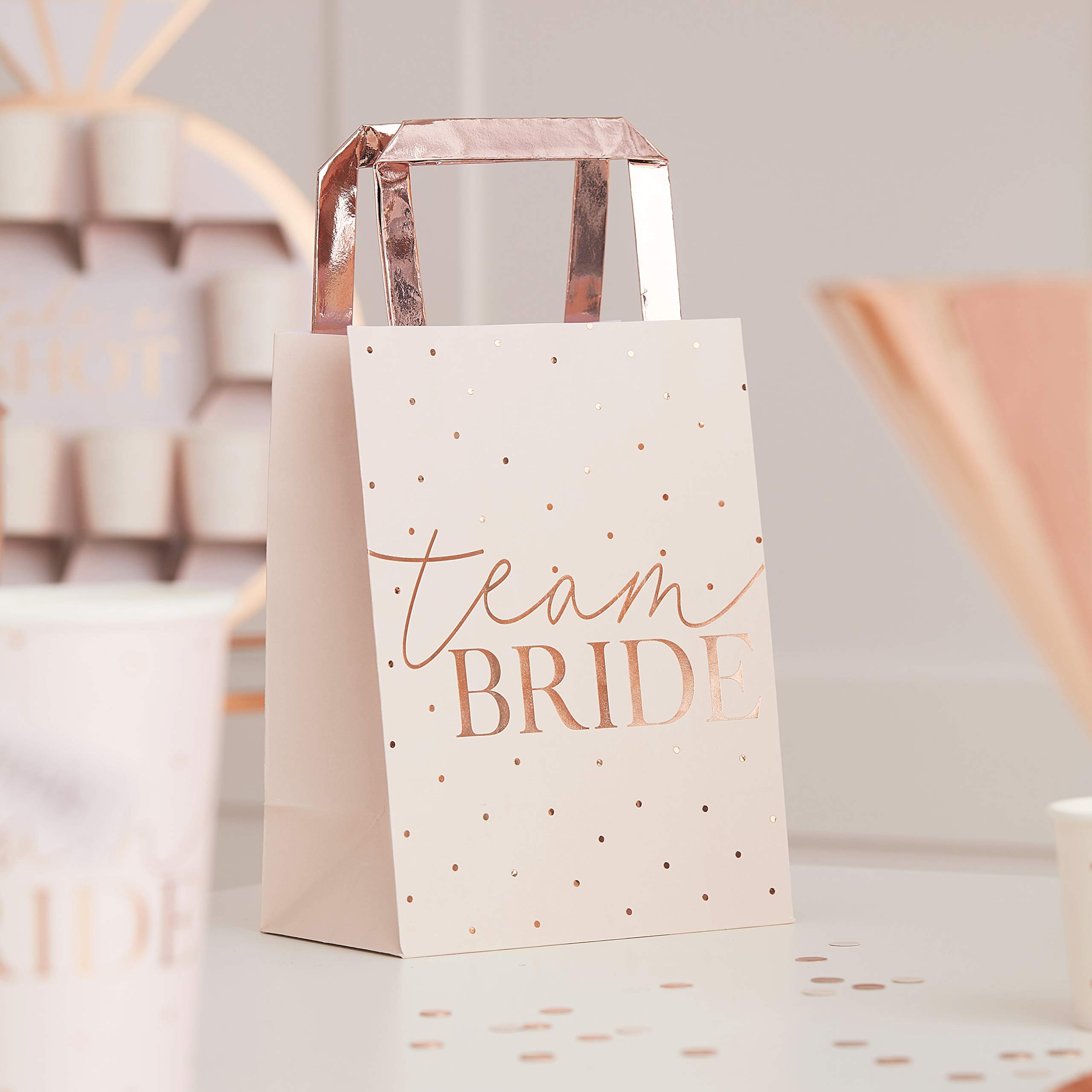Ginger Ray Team Bride Banner – Rosegold Wimpelkette, 5 Meter, Für Junggesellinnenabschied