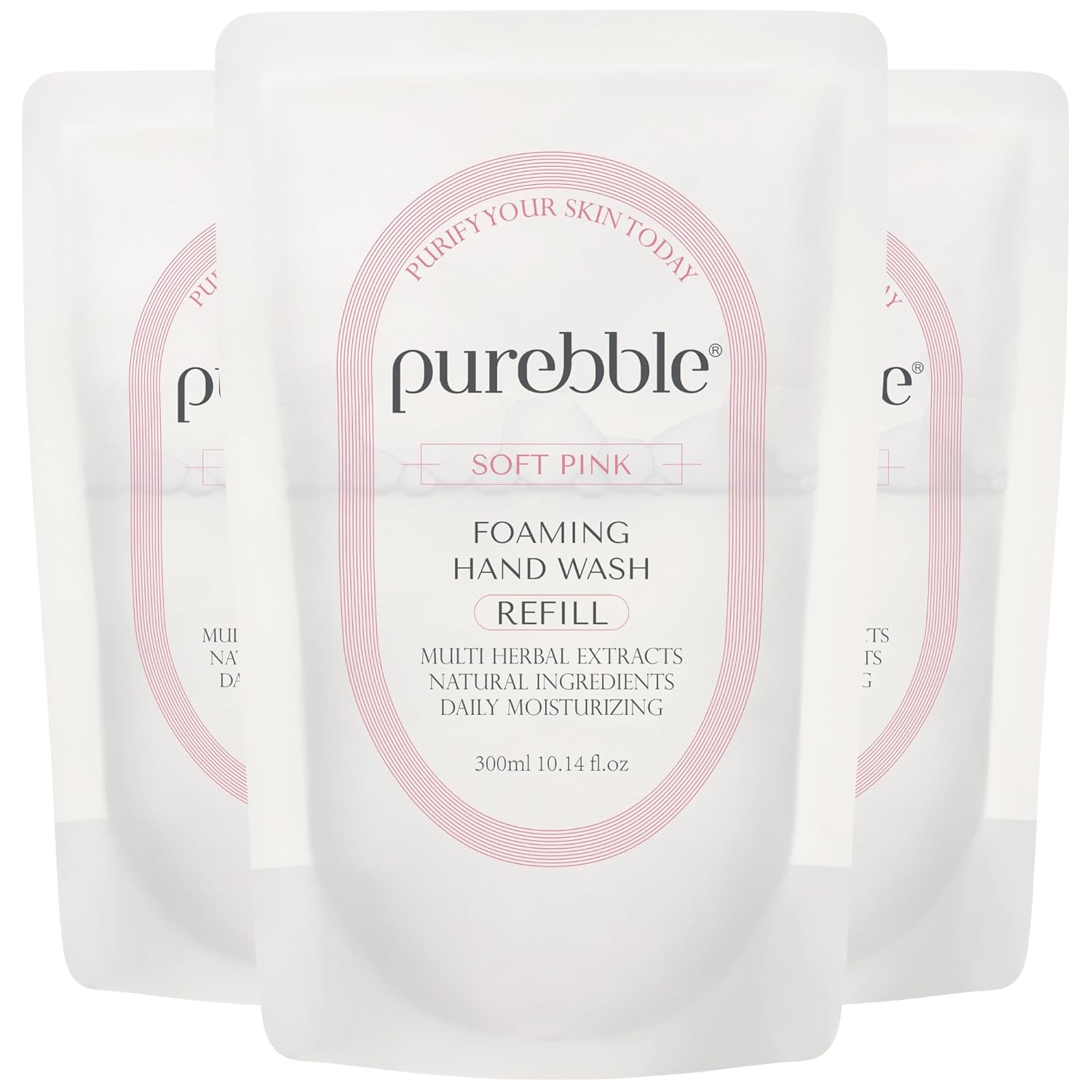 Foaming Hand Wash, Soft Pink, 10.14fl.oz (Refill, Pack of 3)