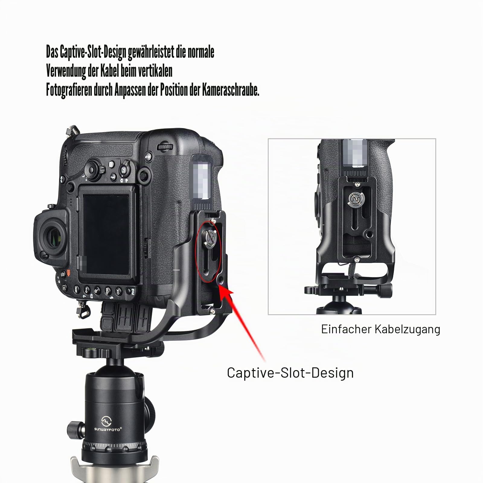 SUNWAYFOTO PNL-D850G L-Bracket für Nikon D850 + Grip