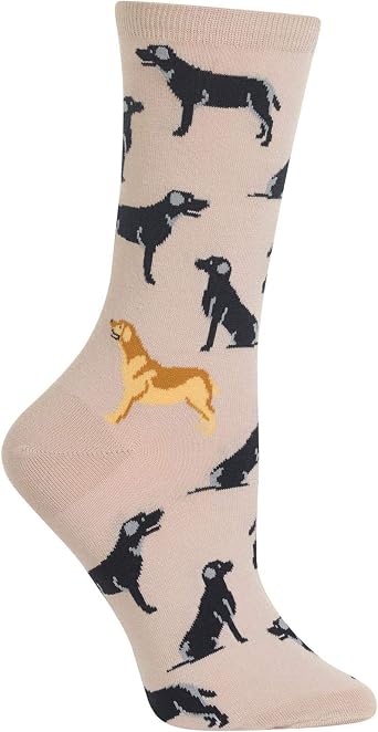 Hot Sox Womens Labrador Socks 1 Pair, Taupe, Shoe Size 9-11