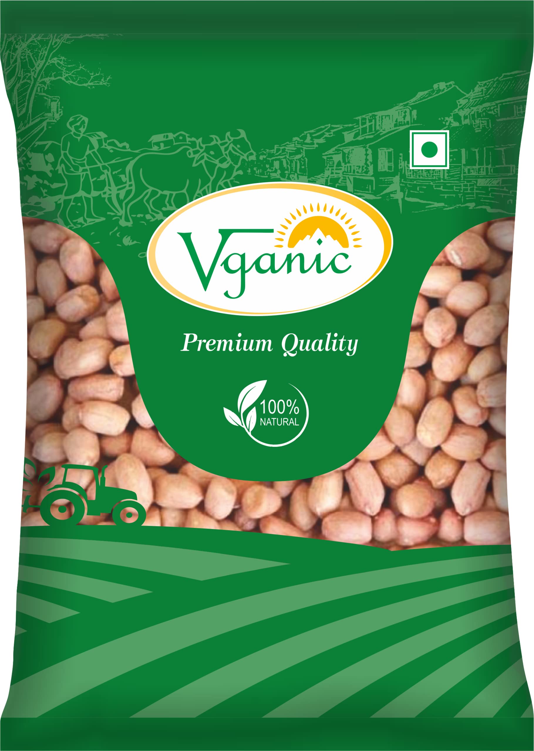 Vganic Peanuts/Moongfali Dana, Unpolished Peanuts Rich In Protein & Essential Nutrients, 250 gm