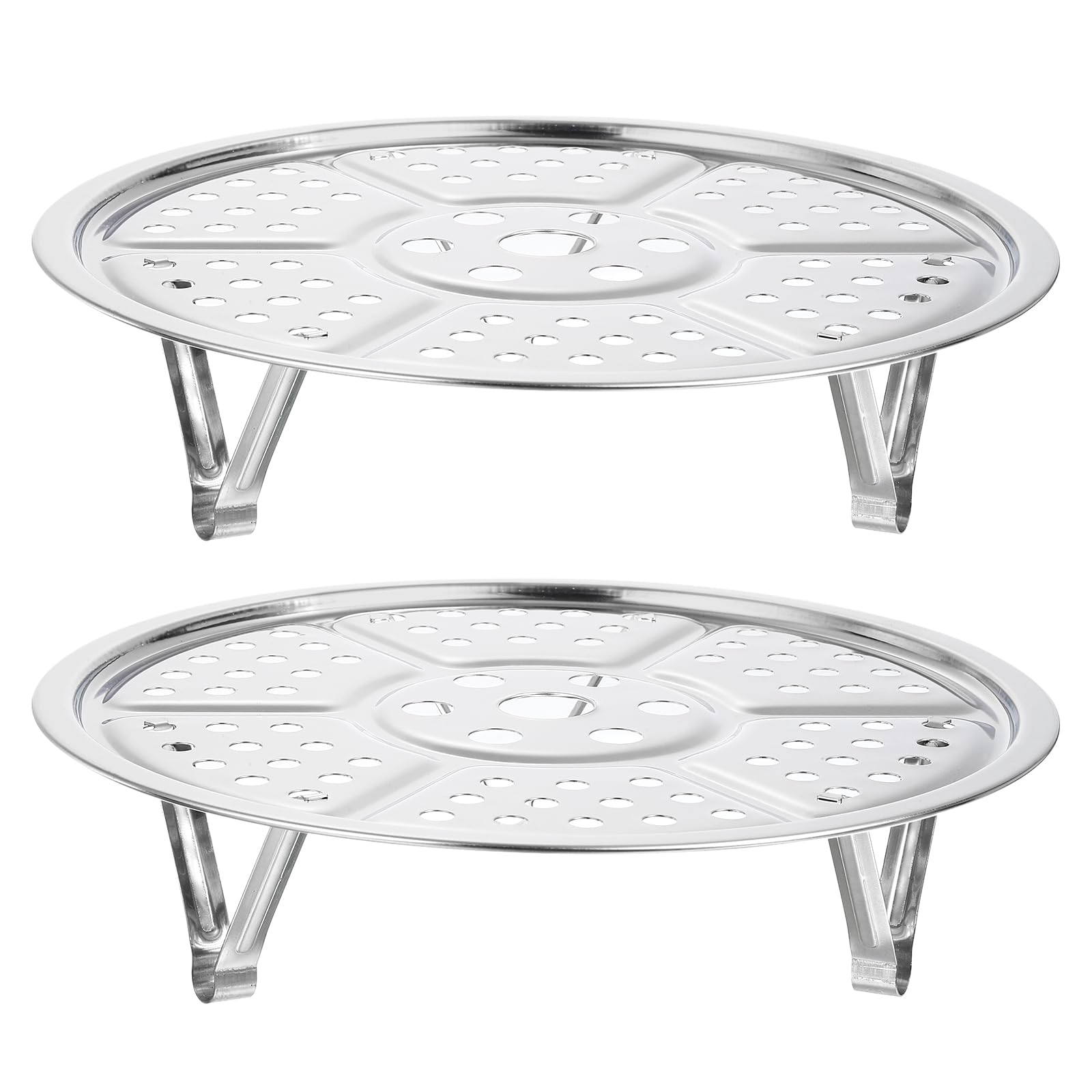Grille de cuisson vapeur 20 cm en acier inoxydable pour autocuiseur (Lot de 2)