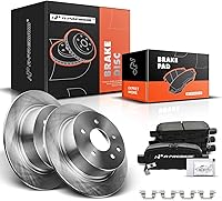Vista 10 de A-Premium 296mm (11.65 pulgadas) Kit de Rotores de Freno de Disco Ventilados Delanteros + Pastillas Cerámicas Compatibles con Modelos Selectos