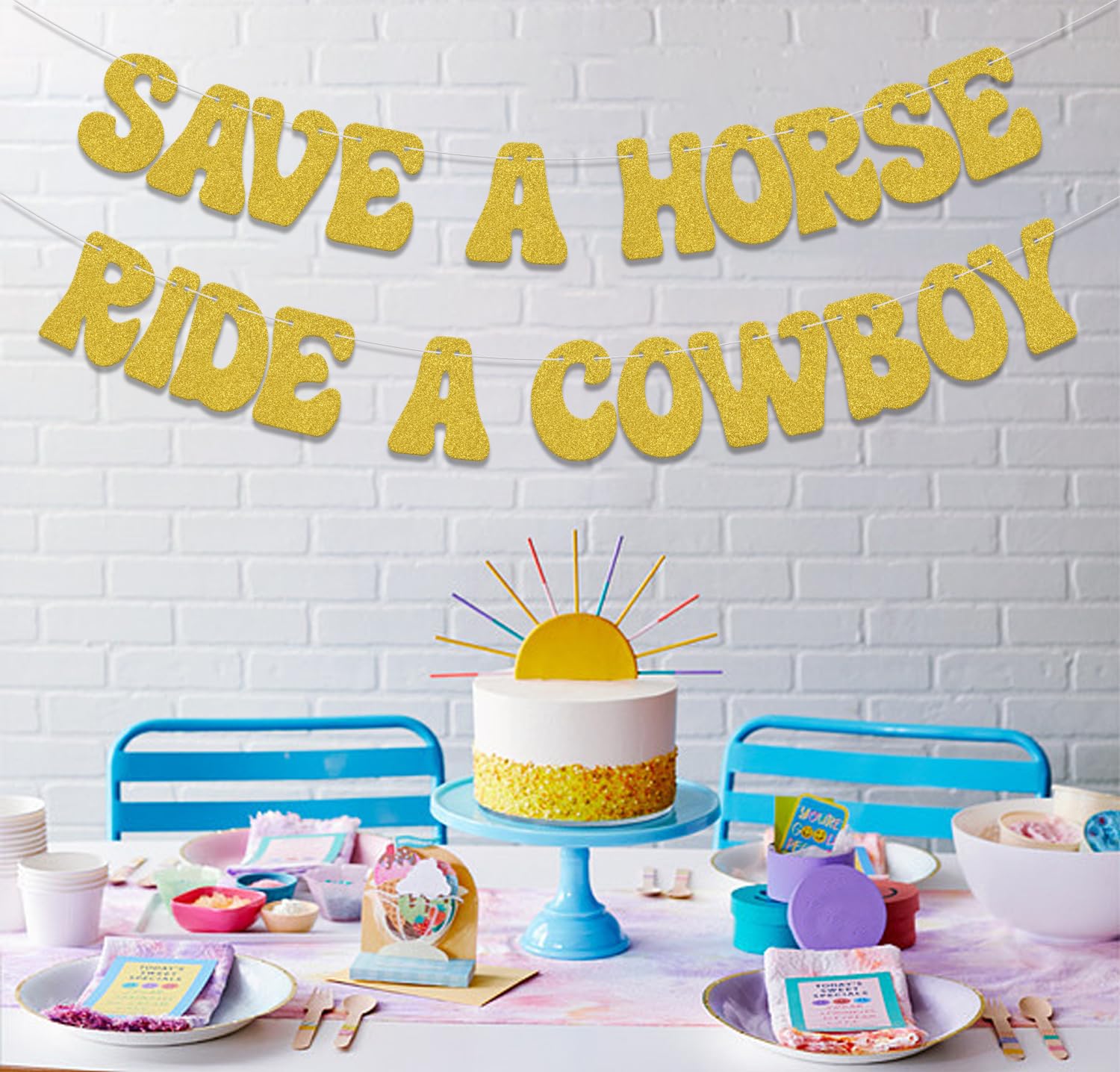 Save A Horse Ride A Cowboy Banner – Western Dekoration Für Junggesellinnenabschied, Rodeo & Nashville Party