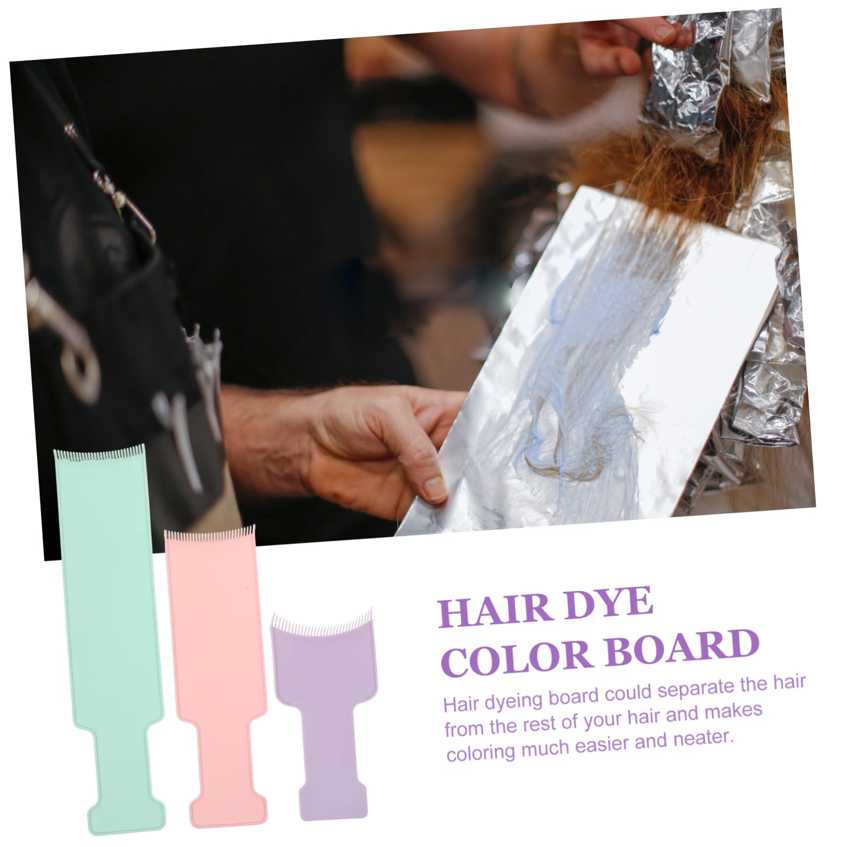 HAPINARY Hair Highlight Board Set Coloring Board Brush Palette Hair Highlighting Kit