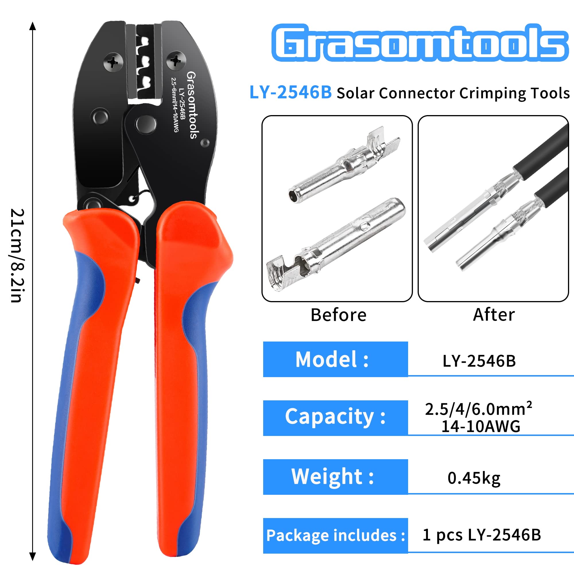 Pinze di piegatura solare per 2.5/4.0/6.0mm ² pannello solare PV cavo (Solar crimping pliers)