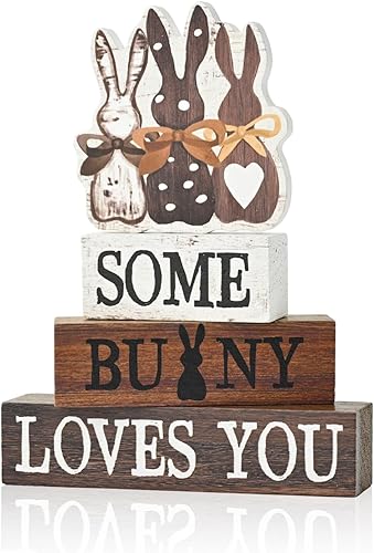 Miniatura 20 de Smile 6 Piezas Decoración de Interior de Navidad, Letreros de Madera Decoración de Mesa, Believe Merry Bright Árboles de Navidad, Ornamentos de