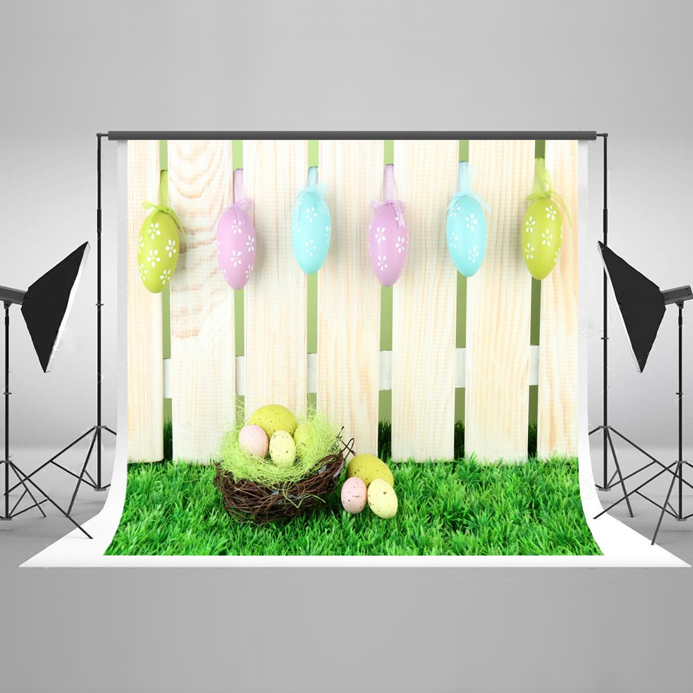 KateHome PHOTOSTUDIOS Fotografia di Pasqua Sfondo 2.2x1.5 m Foto Primavera Fondali Uova Fotografia Sfondo Neonato Sfondo per Studio