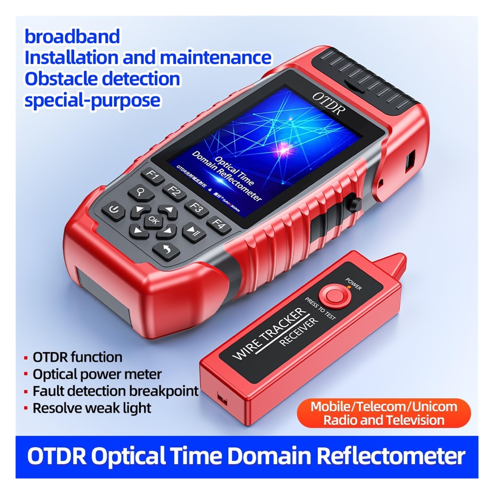 Tester światłowodów Miniaturowy Reflektometr Światłowodowy OTDR S-900D Z 6 Funkcjami, VFL OLS OPM, Mapa Zdarzeń, Tester Kabli Ethernet, Ekran Dotykowy