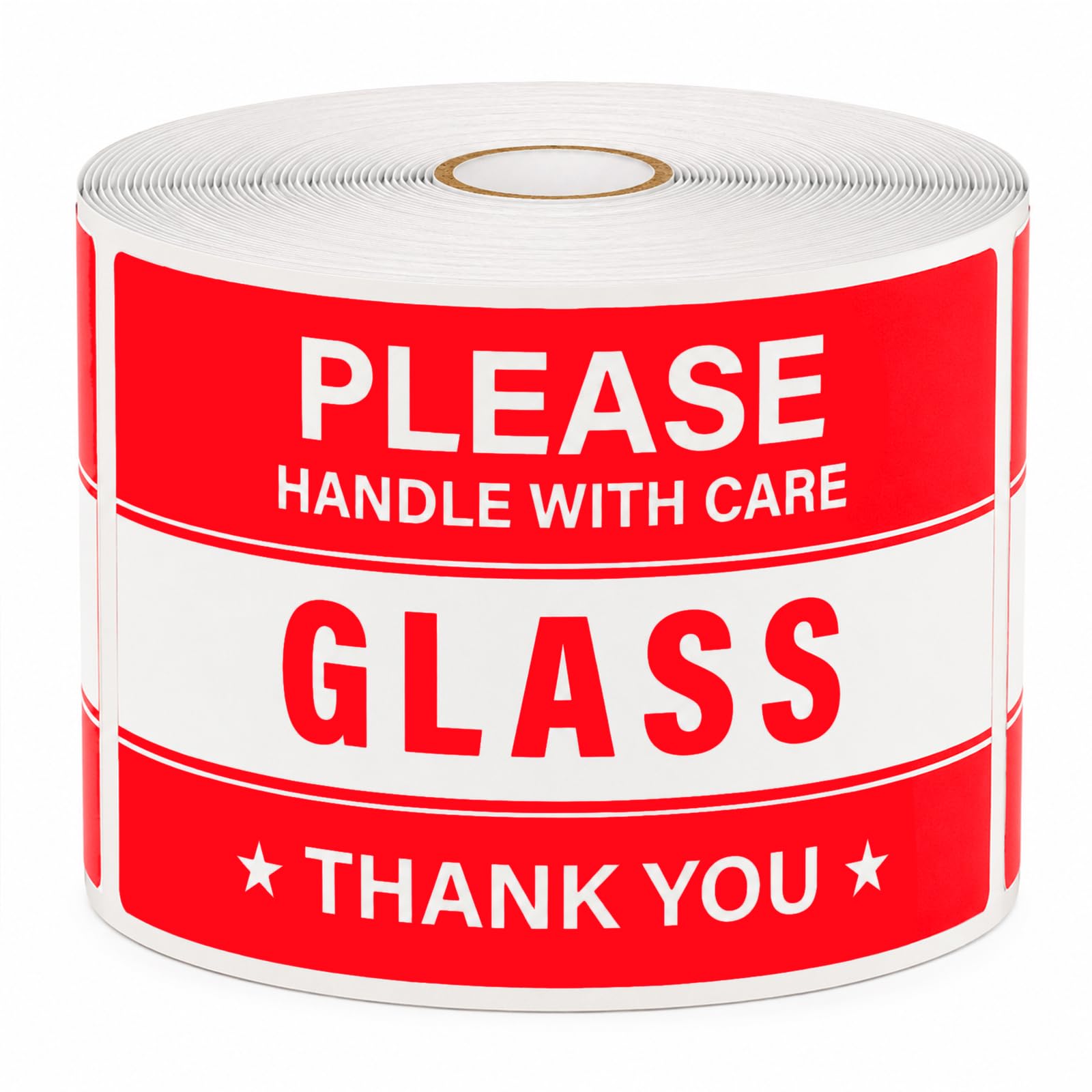 YIKIADA 500 PCS Fragile Glass Handle with Care Stickers 76 × 127 mm