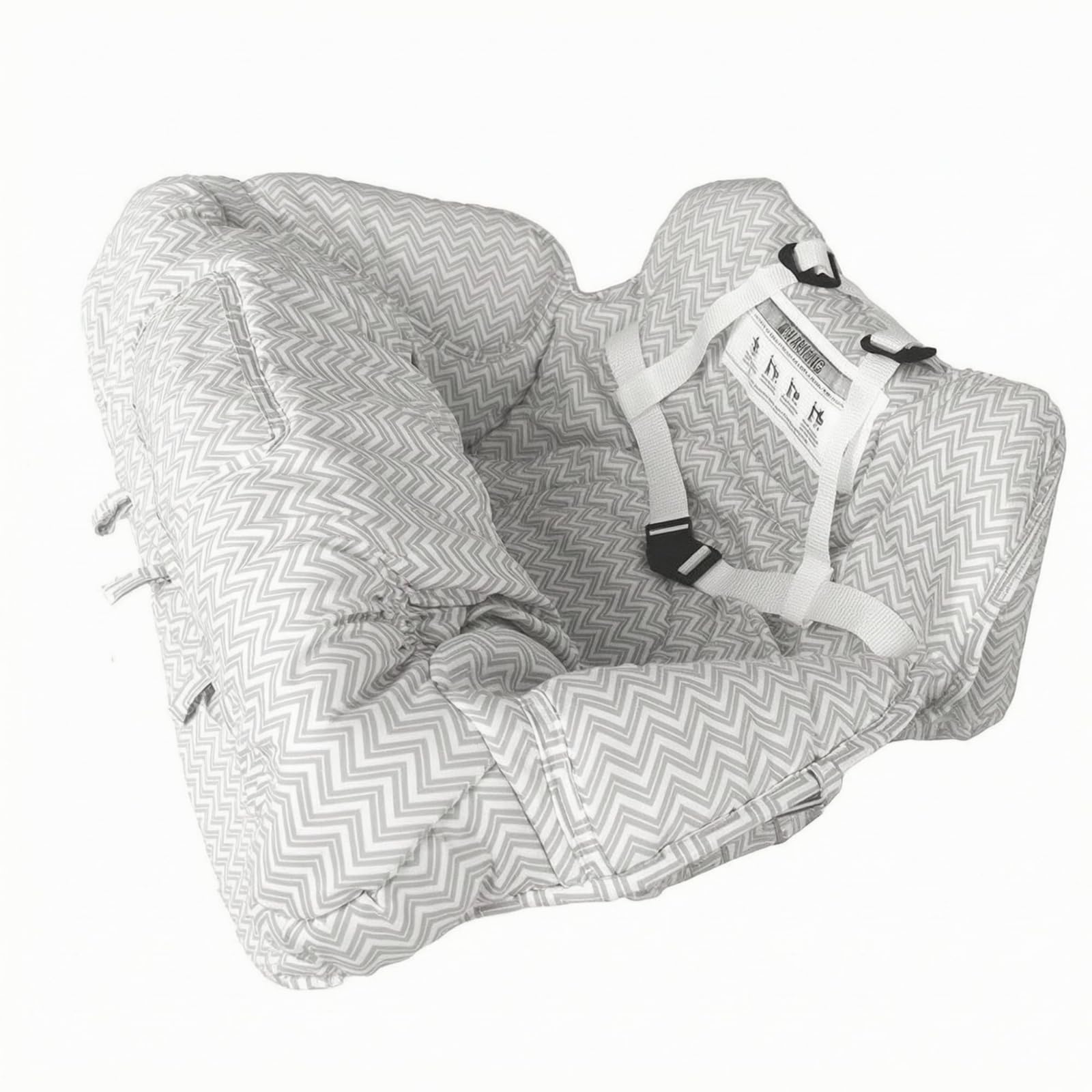 Child Cart Cushion Cuscino Carrello Bambini Coprisedile Passeggino Imbottitura Seggiolino con Chiusure Sicure E Cinghie, 120 80 Cm, Modello Standard Con Stampa Geometrica A Onde