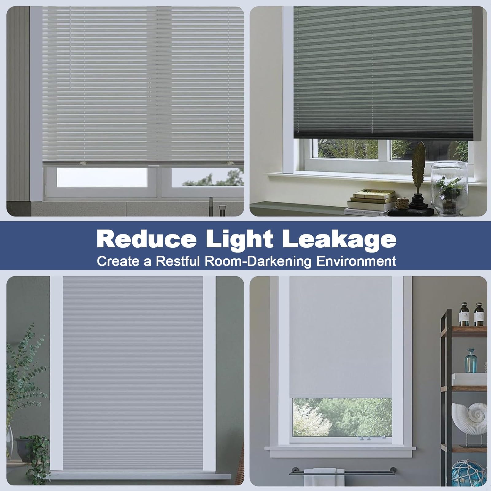 Tiras bloqueadoras de luz Rieles Laterales Opacos De Aluminio, Tiras De Bloqueo De Luz Opacas Reutilizables Con Canal En U Para Estudios, Apartamentos, Dormitorios, Persianas Enrollables.(2pcs Gray,62