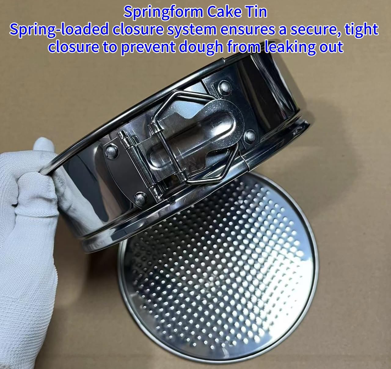 Springform - Molde antiadherente para tartas de 10 pulgadas con base extraíble, molde para tartas de queso a prueba de fugas, apto para lavavajillas y resistente al óxido