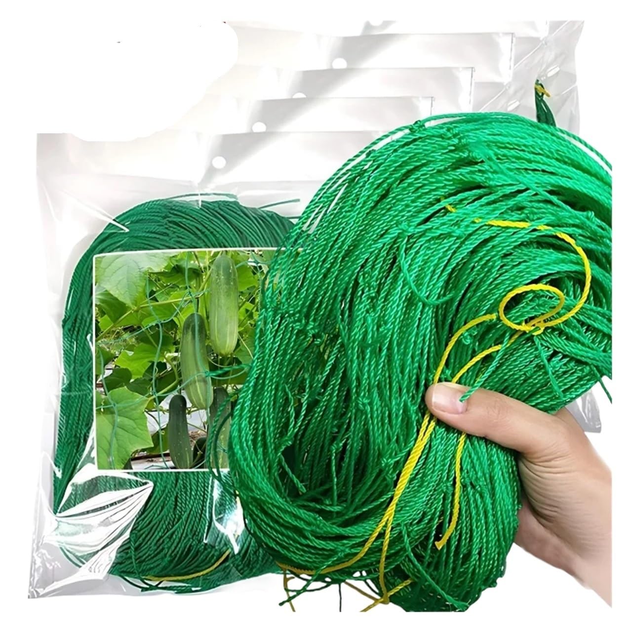 Rete Protettiva in Plastica 5/1 pz verdura frutta fiori piante rampicanti rete spessa in nylon resistente for cetrioli pomodoro uva accessori for la casa giardino(Grenn-1.8x1.8m,5PCS)