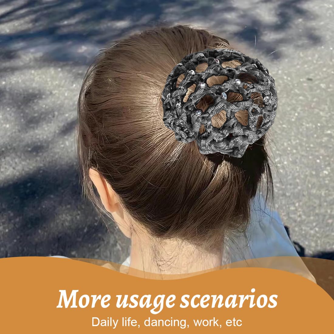 Retine per Capelli Chignon Elastiche Invisibili 4 Pezzi per Capelli Lunghi