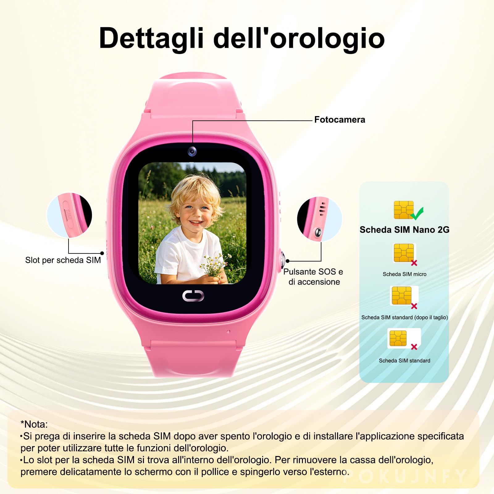 Smartwatch Bambini GPS Telefonate Chat SOS Contatti Sveglia | Giochi IP68 Impermeabile Modalità Classe Digitale Orologio Smartwatch Bambini Bambino Bambina Compleanno Regalo