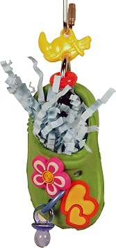 A&E CAGE Company HB834 Happy Beaks Croc-Fetti Toy, Multicolor