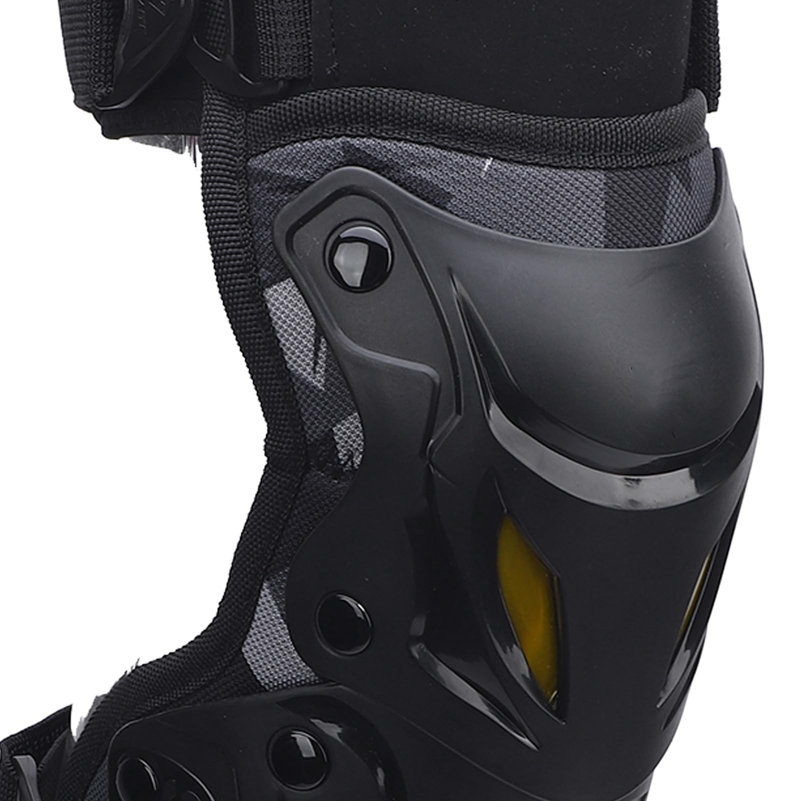 Generic Protège-Tibias de Genou de Moto Réglables pour Adultes de Course de Motocross, Armure de Protection de Coude Ergonomique, Matériau en Mousse et PP, Ensemble de 2 Pièces