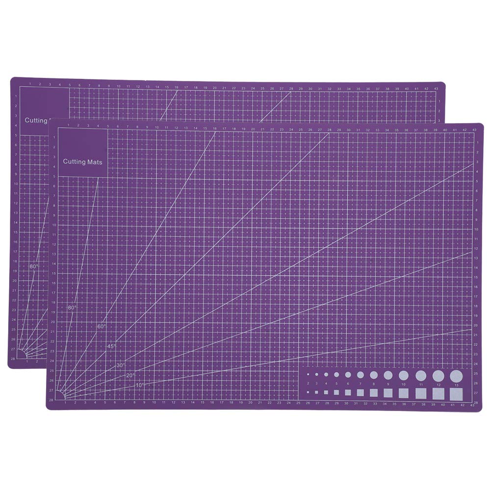 Lot de 2 planches à découper auto-cicatrisantes au format A3, de haute qualité, antidérapantes, durables, pour l'artisanat d'art, pour la gravure, la peinture, la découpe d