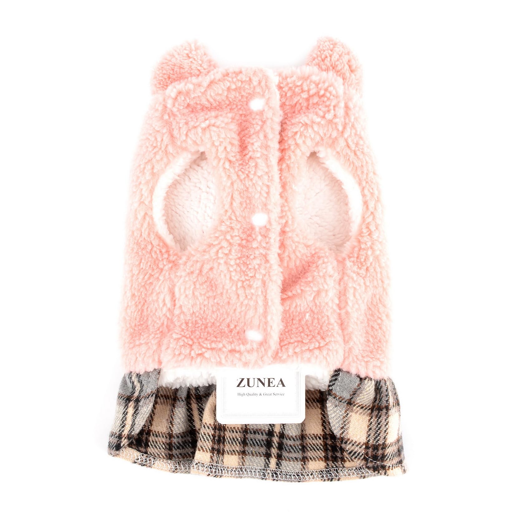 Amazon | ZUNEA 犬服 秋冬 ワンピース 女の子 小型犬 可愛い フリース 