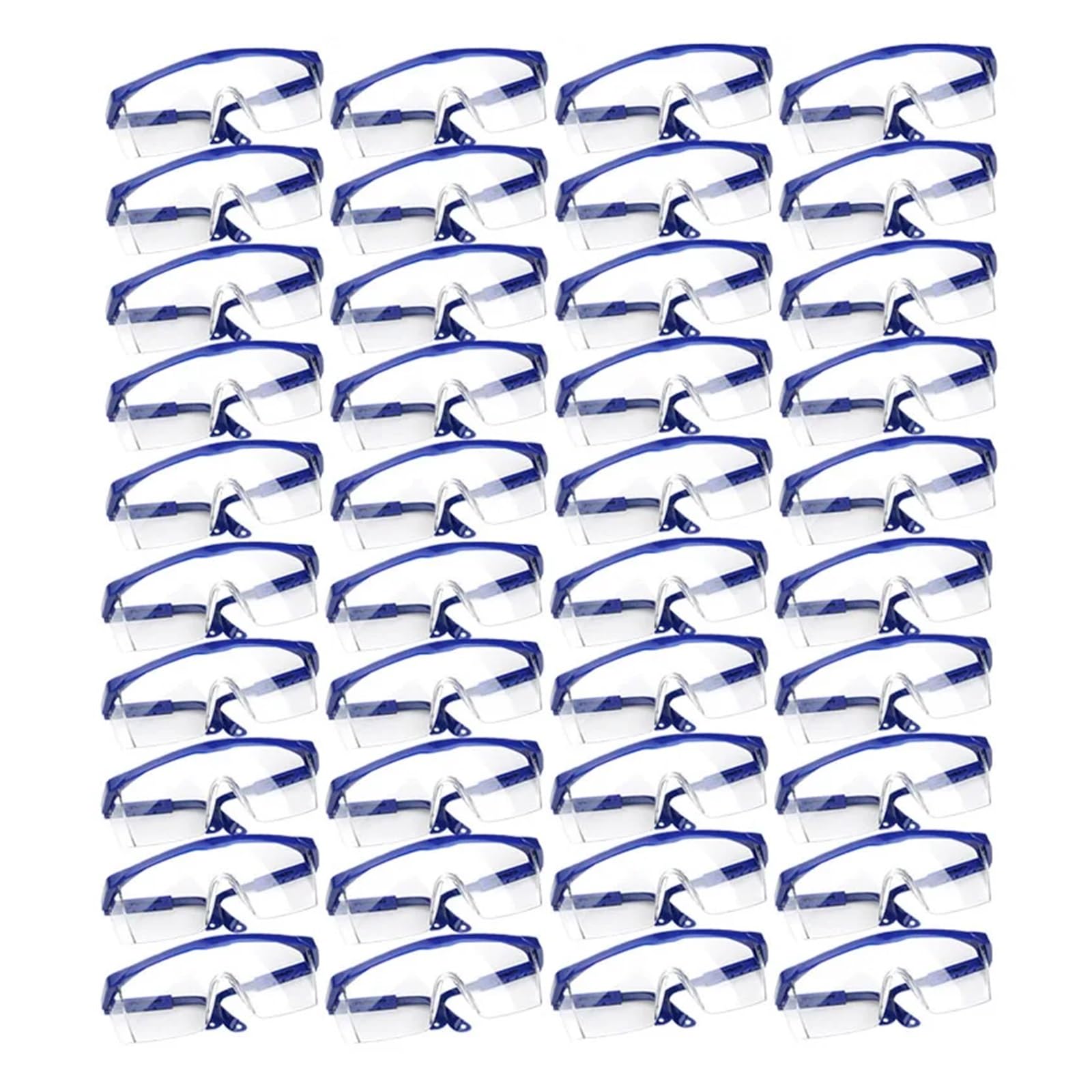 Okulary ochronne, Okulary ochronne 1/40 szt. przeciwbryzgowe, wiatroszczelne, pyłoszczelne, rowerowe(Blue 40pcs)