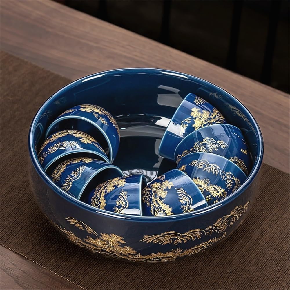 Dzban na wodę Zestaw do herbaty, domowy zestaw do picia herbaty, czajniczek Kung Fu, ceramiczny kubek do herbaty, biuro, spotkanie, herbata Szklany garnek