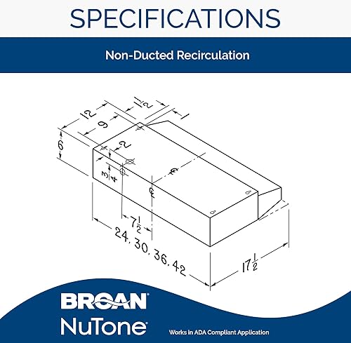 Miniatura 6 de Broan-NuTone - Campana extractora sin conducto con luz.