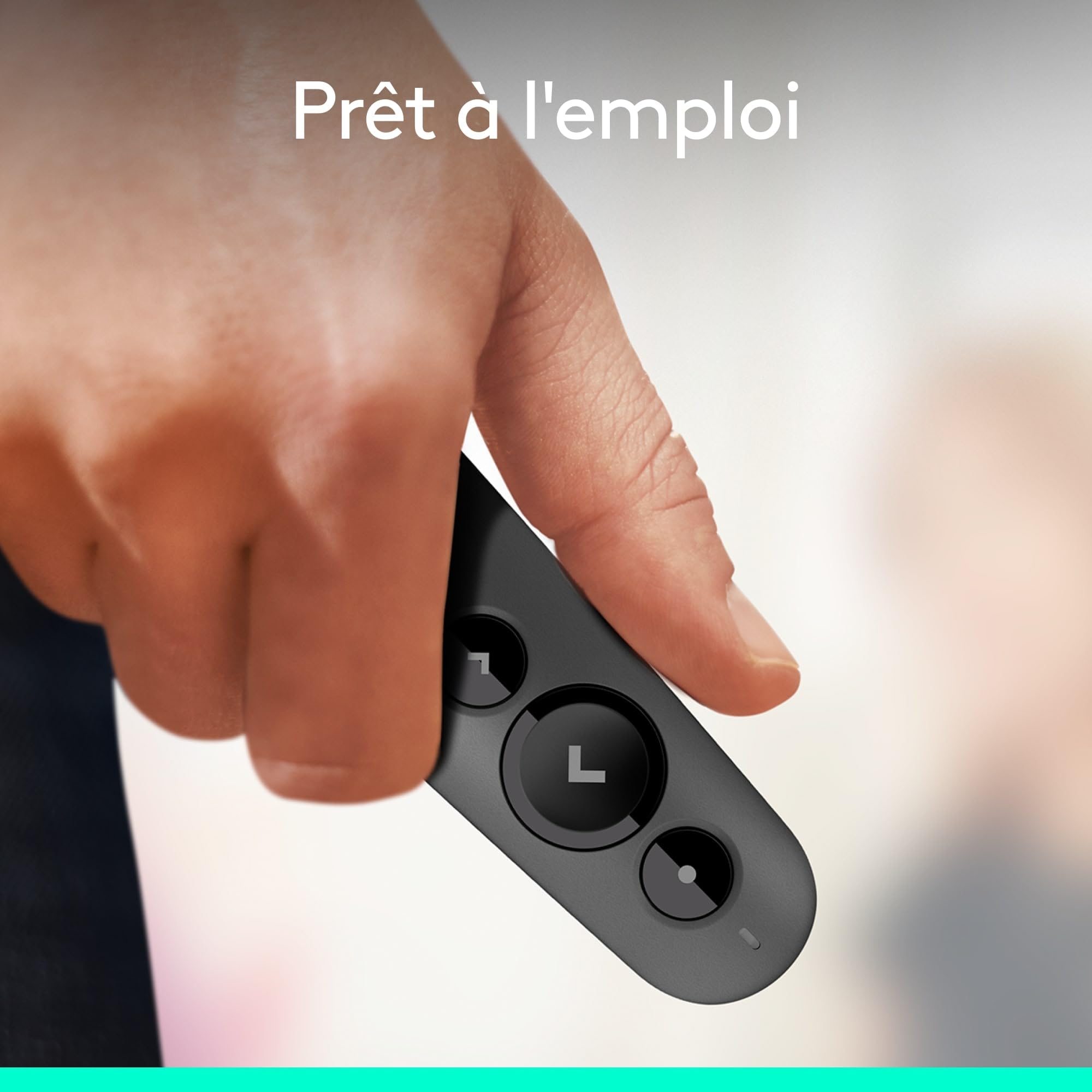 Logitech R500s Télécommande de présentation Bluetooth USB Laser 20 m Gris foncé Noir