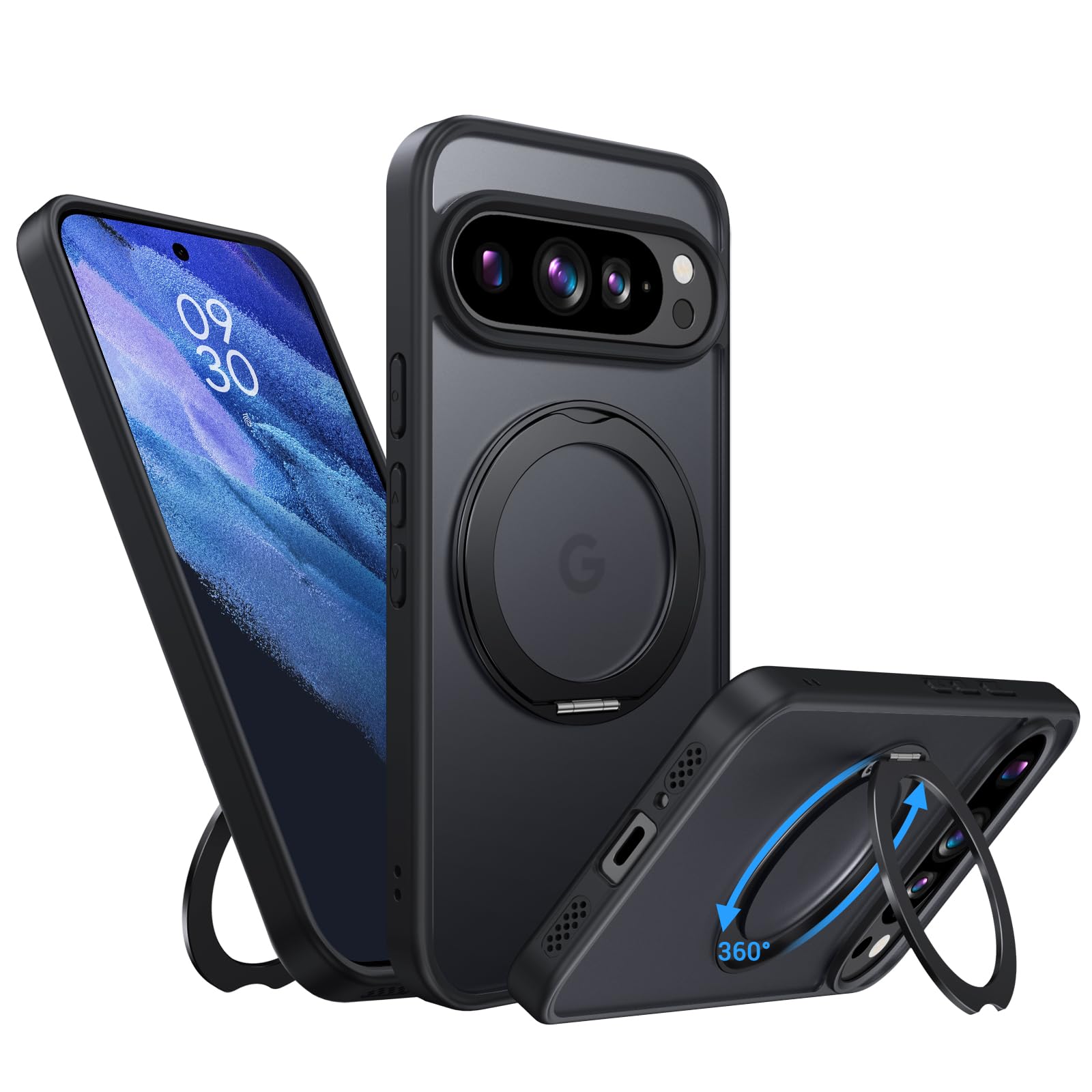 Coque Google Pixel 9 Pro MagSafe anti-chute avec support rotatif 360° - 8