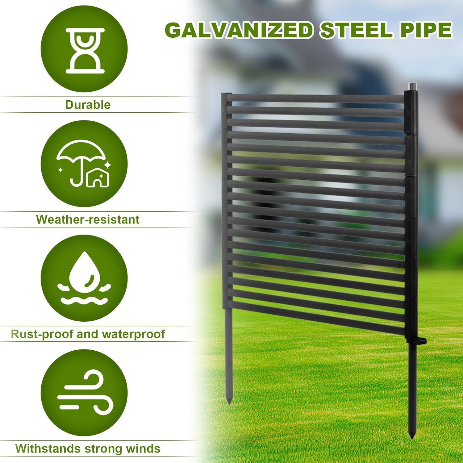 Outdoor Metal Privacy Screens, Outside Decorative Panels Divider - Trash Can Screens, Privacy Blockage, Metal Outdoor Fence,for Patio, Lawn, Garden