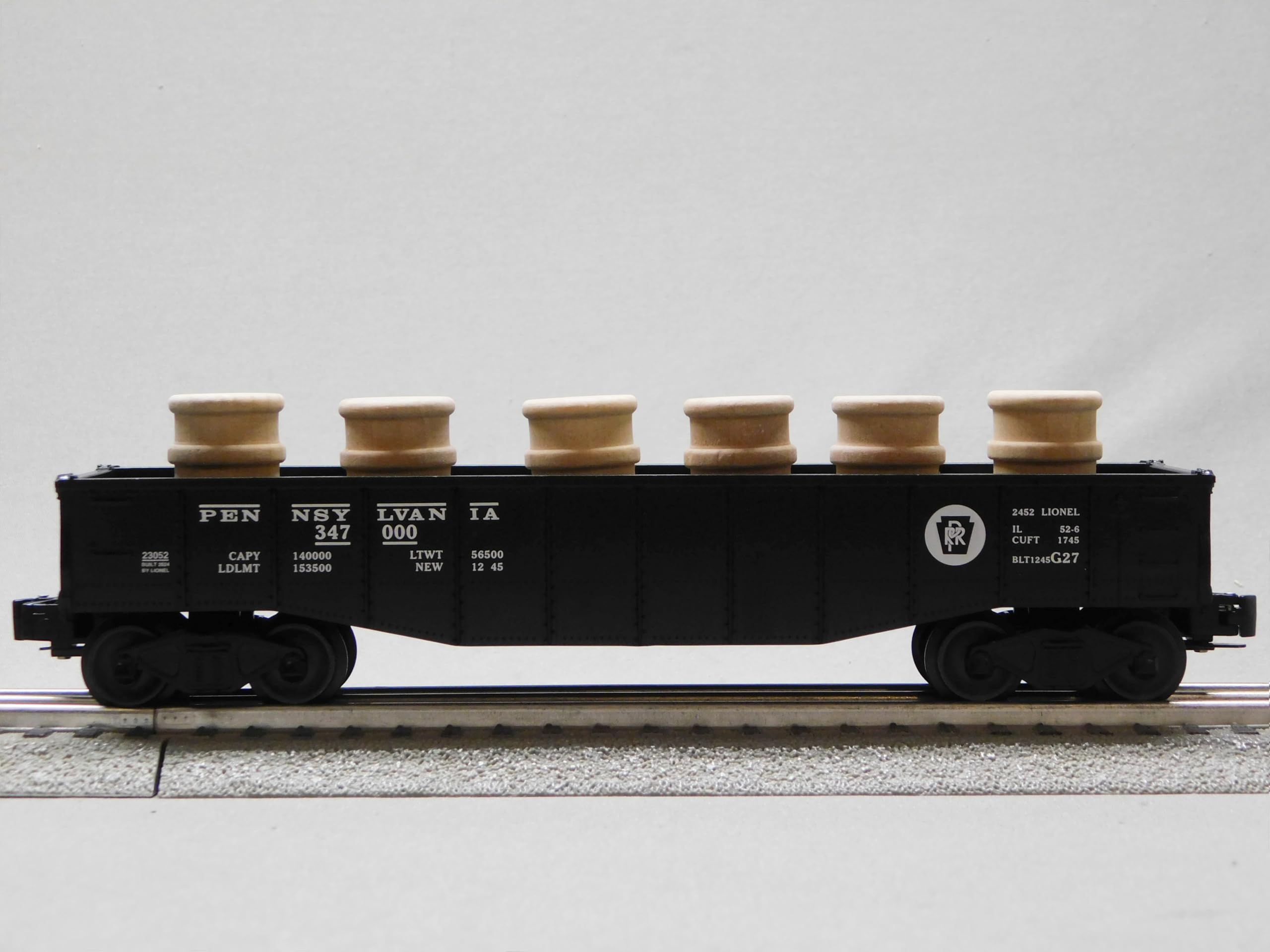 Pennsylvania Gondola W/Wood Barrel Loads PRR O Gauge 2423050-G