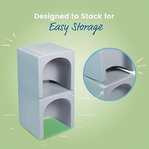 Miniatura 6 de ECR4Kids Tri-Me - Juego de mesa y sillas multiusos de 3 piezas, color gris claro