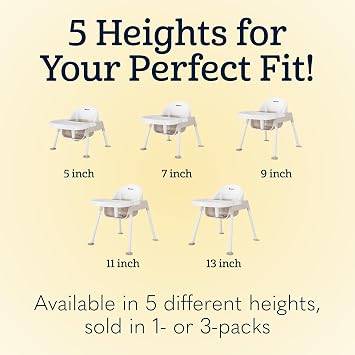 Foundations Secure Sitter 7 Feeding Chair Highchair, White/Tan