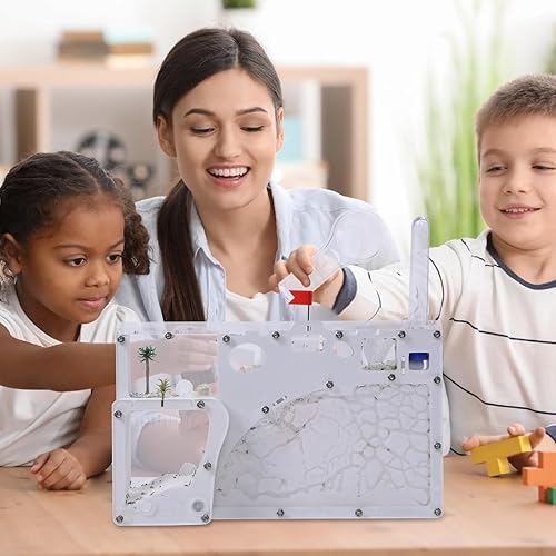 Miniatura 4 de NAVAdeal Sand Ant Farm Castle 2023 Habitat Kit educativo y de aprendizaje de ciencia de juguete para niños y adultos, estudio del ecosistema,