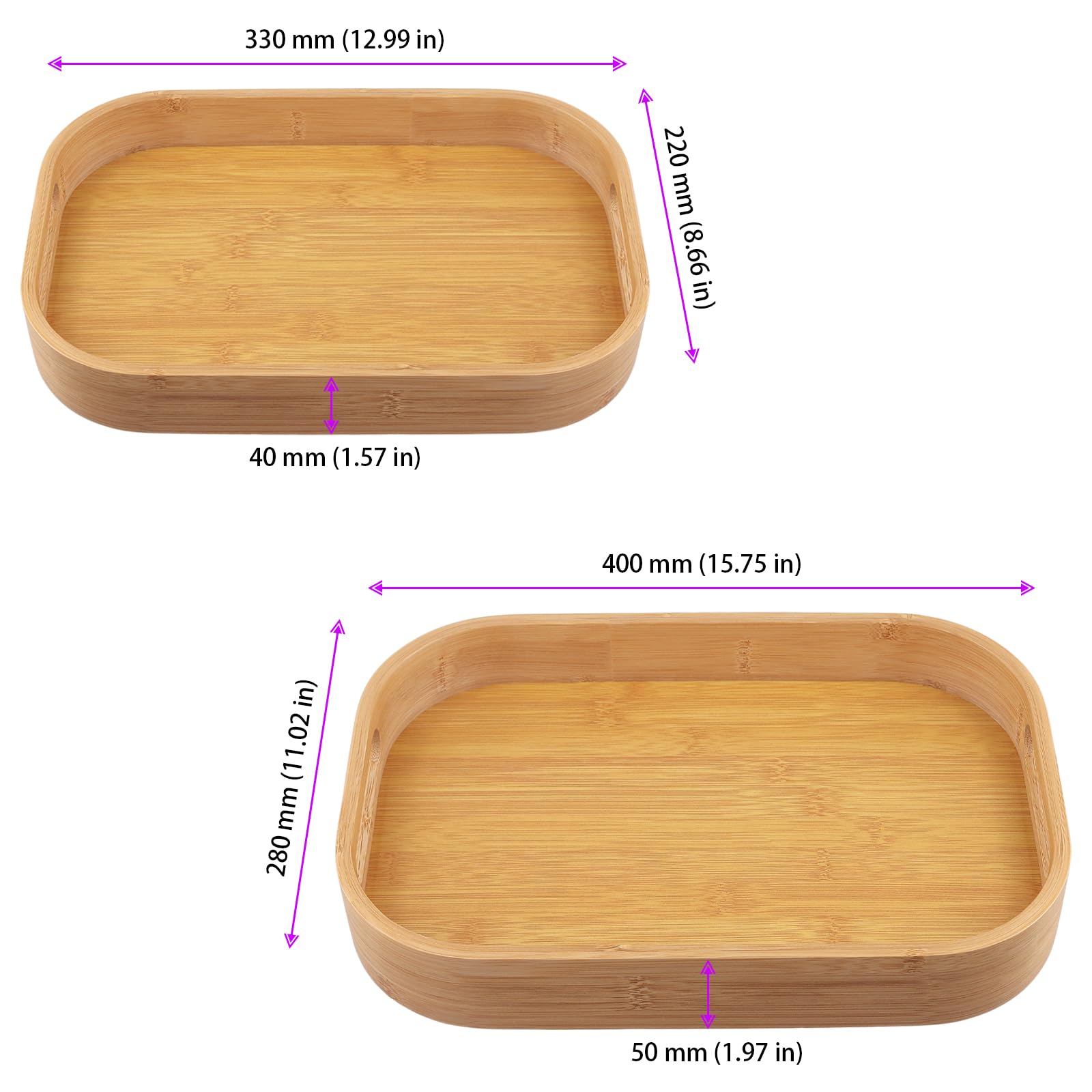 Ajuny Vassoio Decorativo In Legno A Forma Di Foglia, Vassoio Da