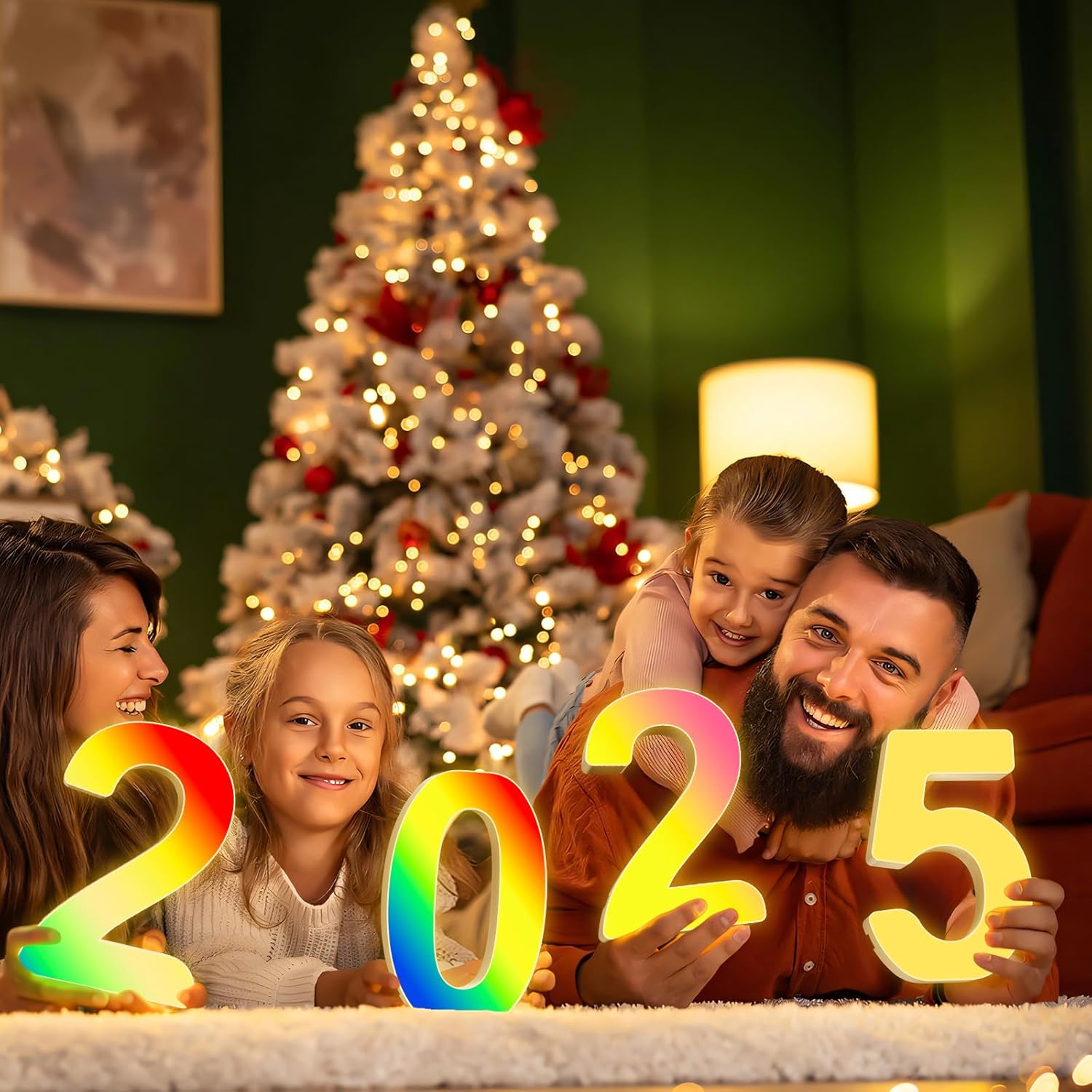 Números LED RGB USB con mando en cable y app por 7,99€