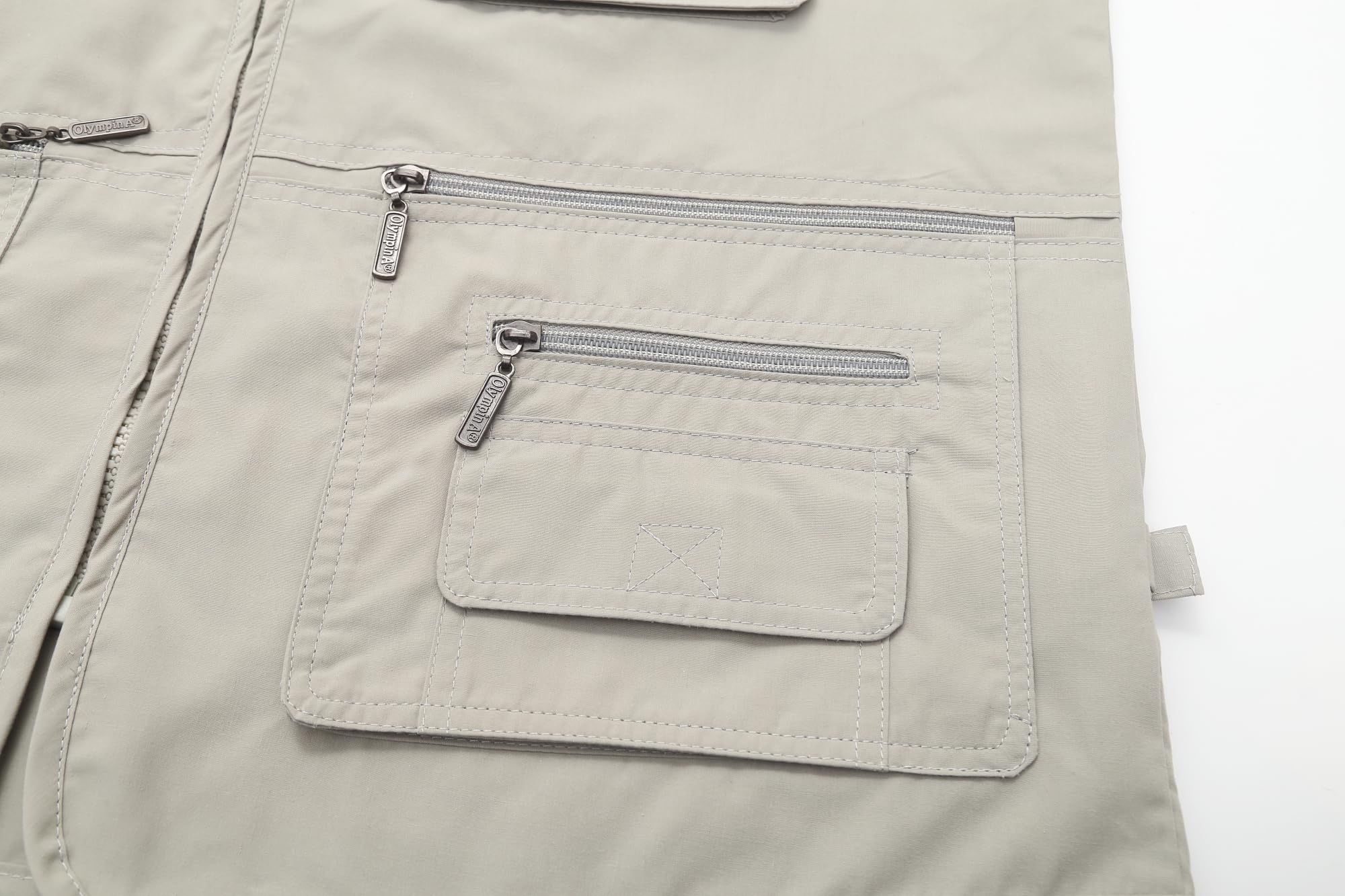 Luckyone Herren Sommer Outdoor Weste Hundeweste mit Vielen Taschen Multifunktionsweste Für Jagd Angeln Camping Ärmellos Jacke Fotografie Wandern Weste